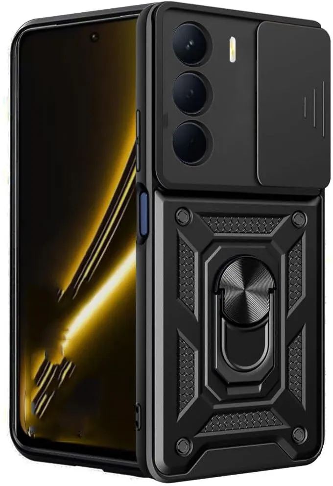 Micvir Back Cover for Realme Narzo 80 Lite 5G (Black, Shock Proof, Pack of: 1)