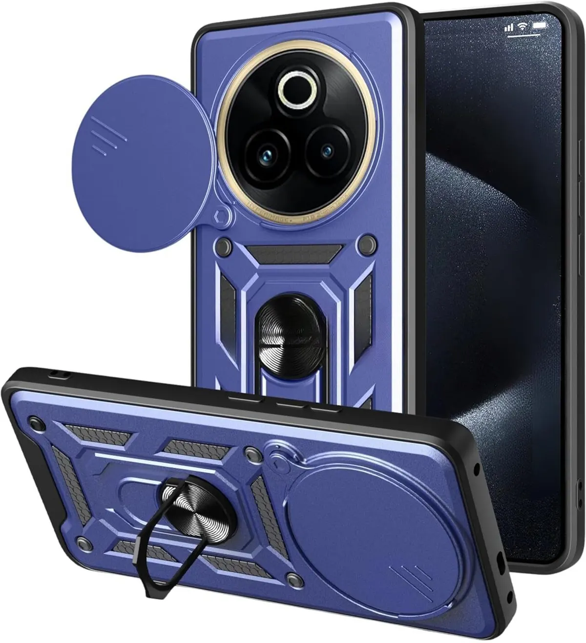 Micvir Back Cover for Realme P3 Pro 5G (Blue, Shock Proof, Pack of: 1)