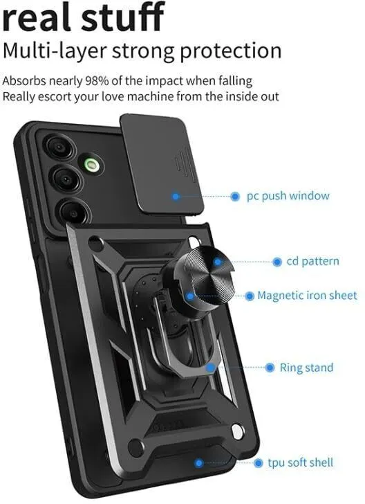 Micvir Back Cover for Samsung Galaxy A16 5G (Black, Shock Proof, Pack of: 1) — image 2 of 4