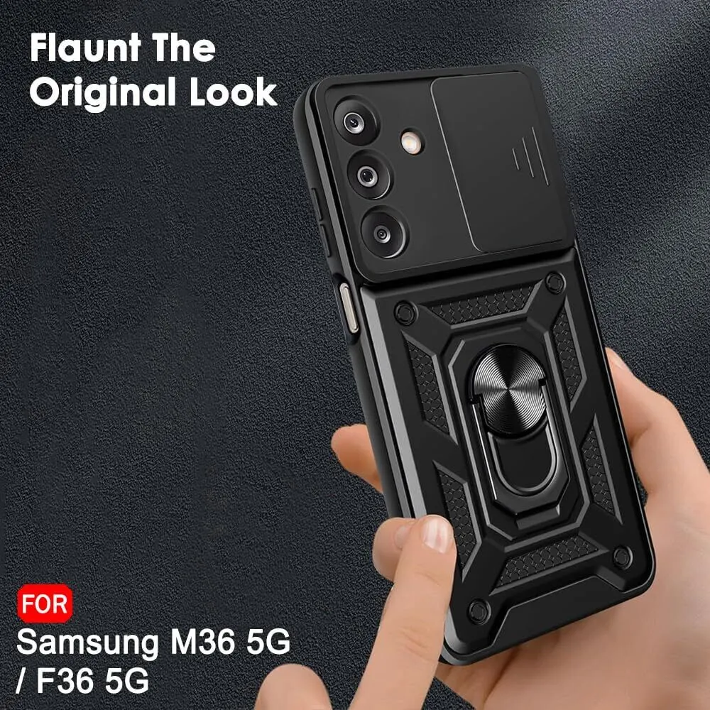 Micvir Back Cover for Samsung Galaxy F36 5G (Black, Shock Proof, Polycarbonate, Silicon, Pack of: 1) — image 4 of 5