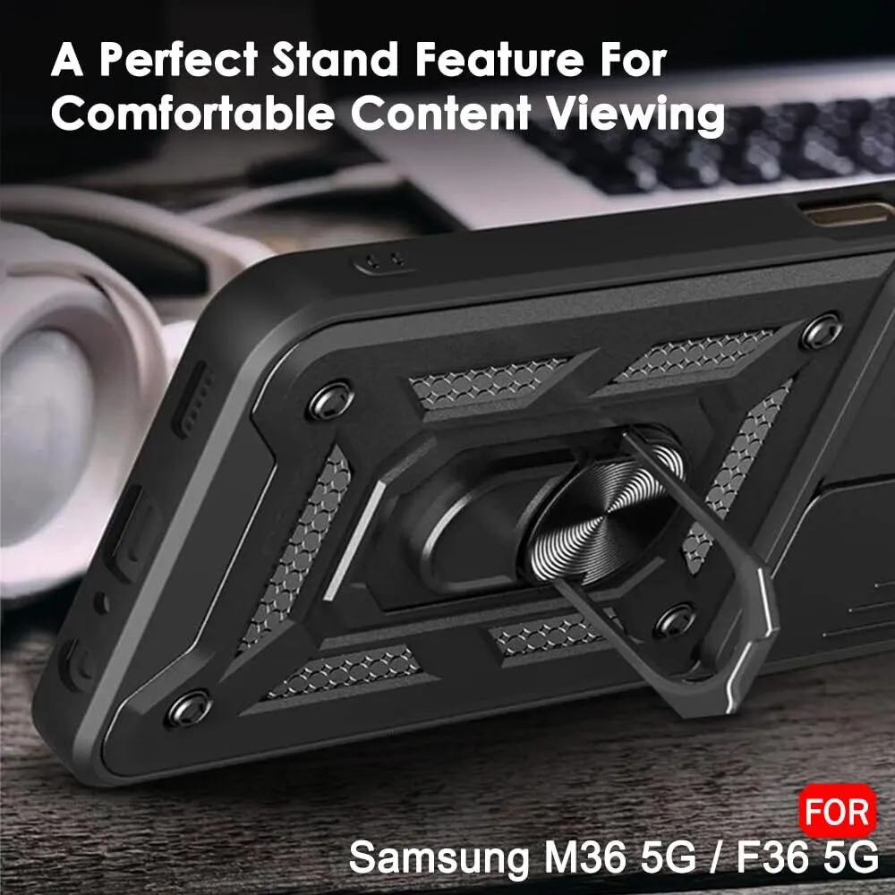 Micvir Back Cover for Samsung Galaxy F36 5G (Black, Shock Proof, Polycarbonate, Silicon, Pack of: 1) — image 5 of 5