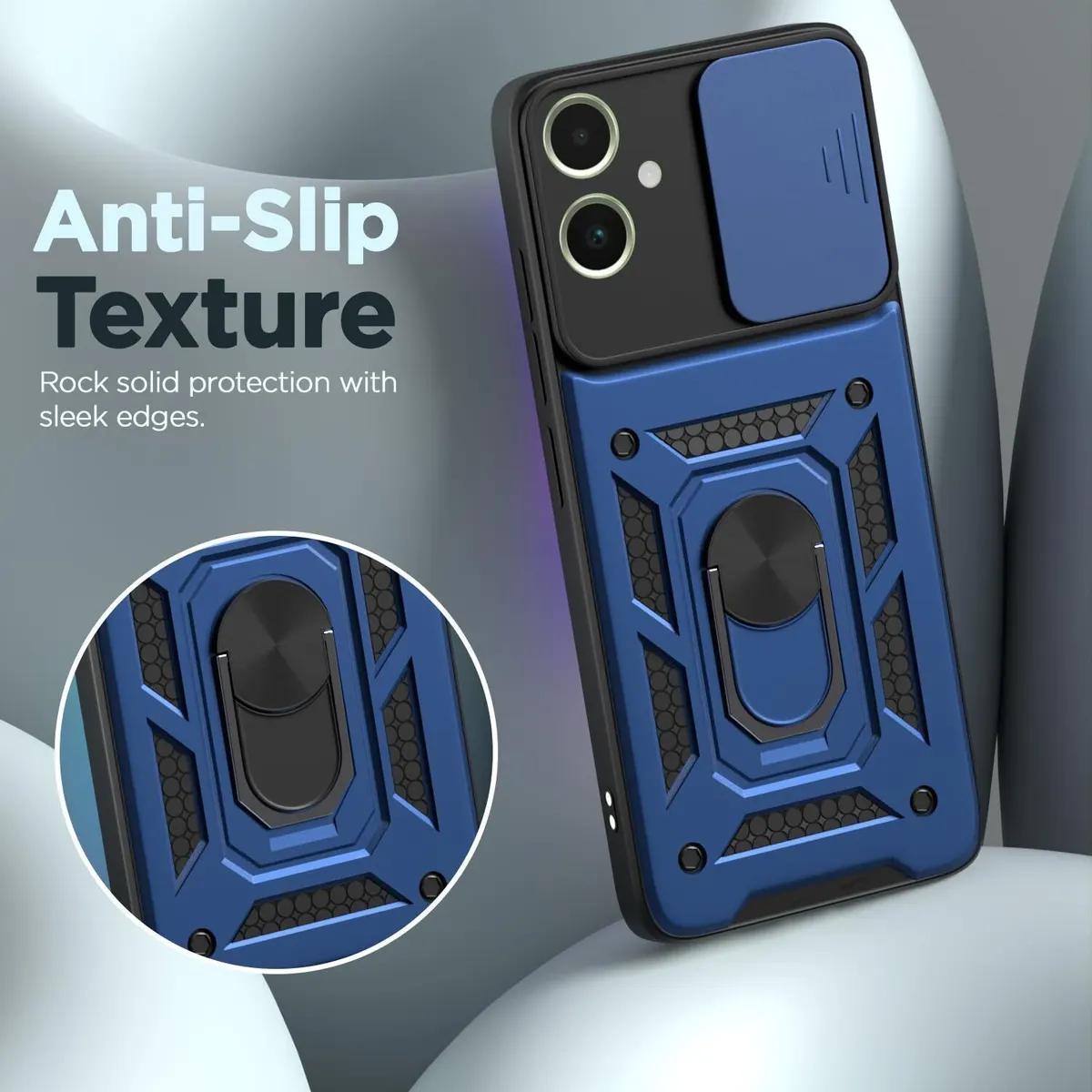 Micvir Back Cover for SAMSUNG Galaxy M06 5G (Blue, Shock Proof, Polycarbonate, Silicon, Pack of: 1) — image 5 of 5