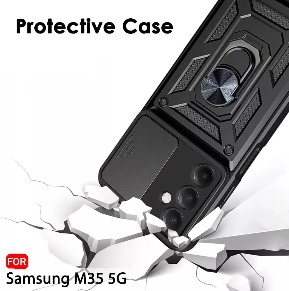 Micvir Back Cover for SAMSUNG Galaxy M35 5G (Black, Shock Proof, Polycarbonate, Silicon, Pack of: 1) — image 3 of 5
