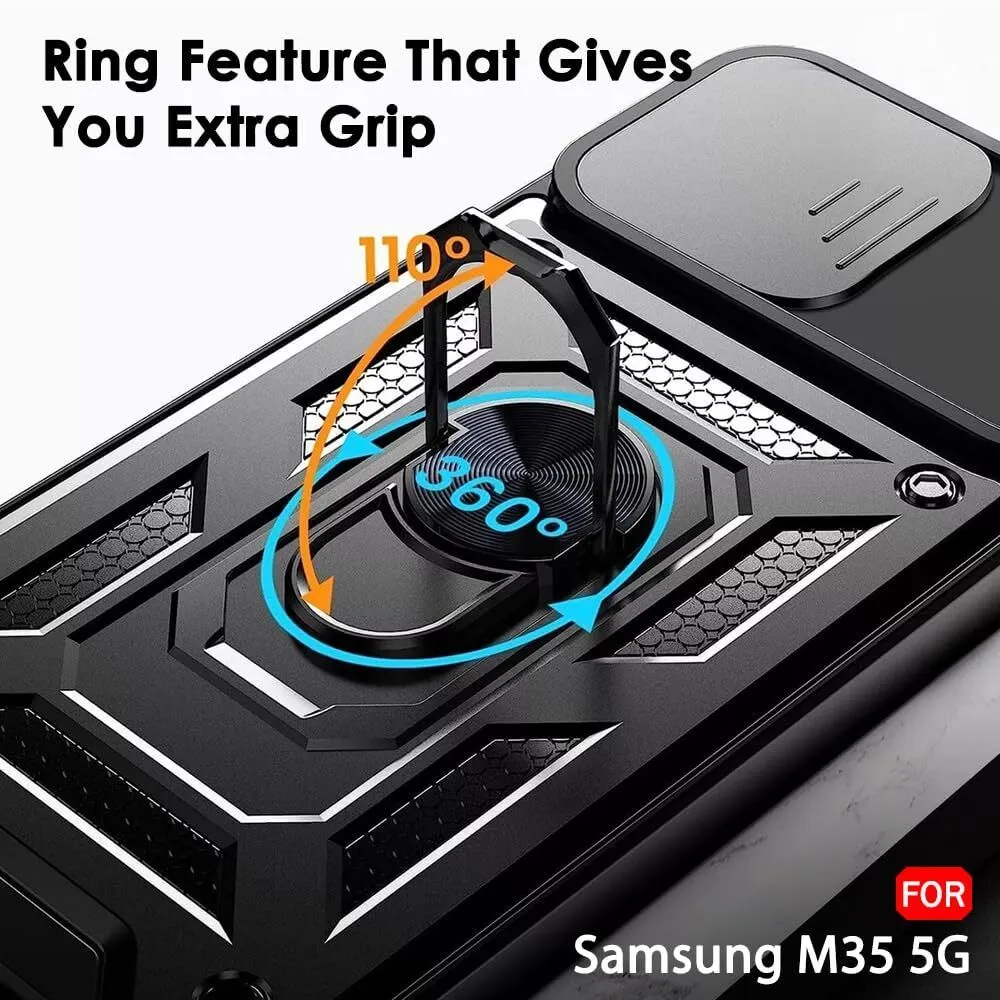 Micvir Back Cover for SAMSUNG Galaxy M35 5G (Black, Shock Proof, Polycarbonate, Silicon, Pack of: 1) — image 4 of 5