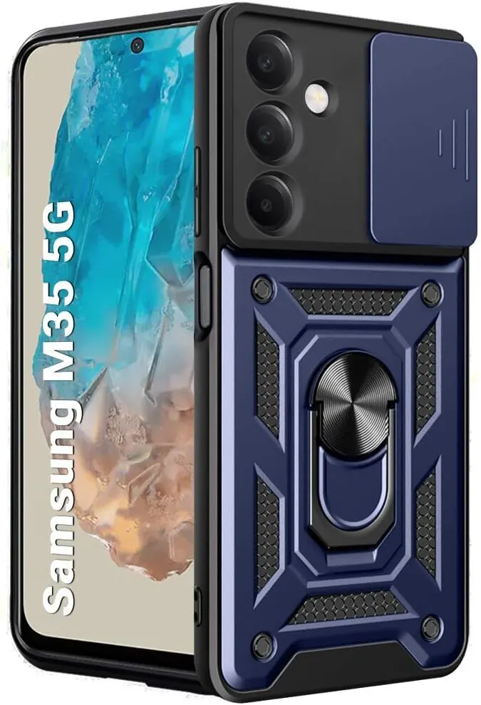 Micvir Back Cover for SAMSUNG Galaxy M35 5G (Blue, Shock Proof, Pack of: 1)