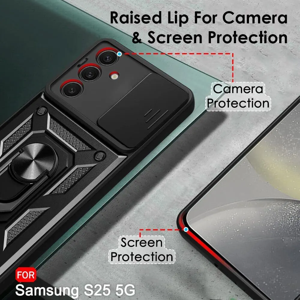 Micvir Back Cover for Samsung Galaxy S25 5G (Black, Shock Proof, Polycarbonate, Silicon, Pack of: 1) — image 2 of 5