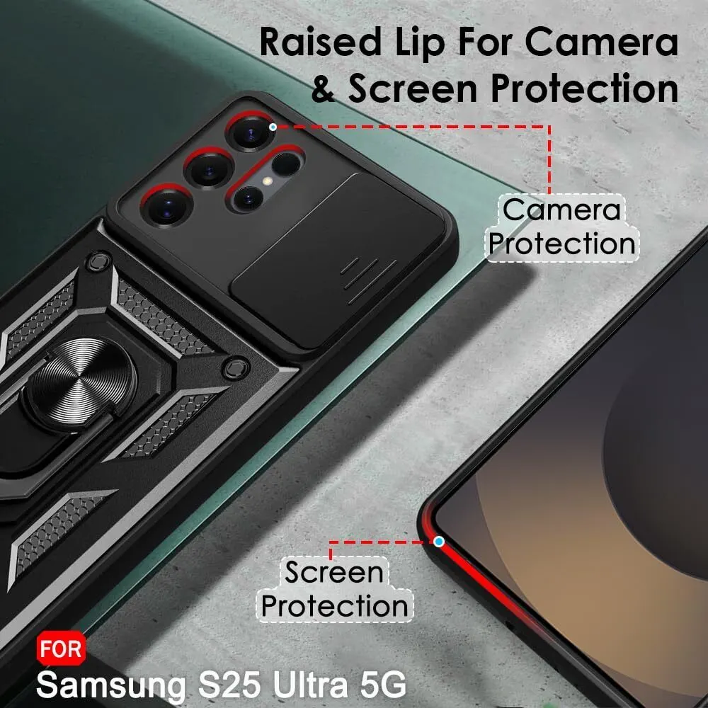Micvir Back Cover for Samsung Galaxy S25 Ultra 5G (Black, Shock Proof, Polycarbonate, Silicon, Pack of: 1) — image 2 of 5