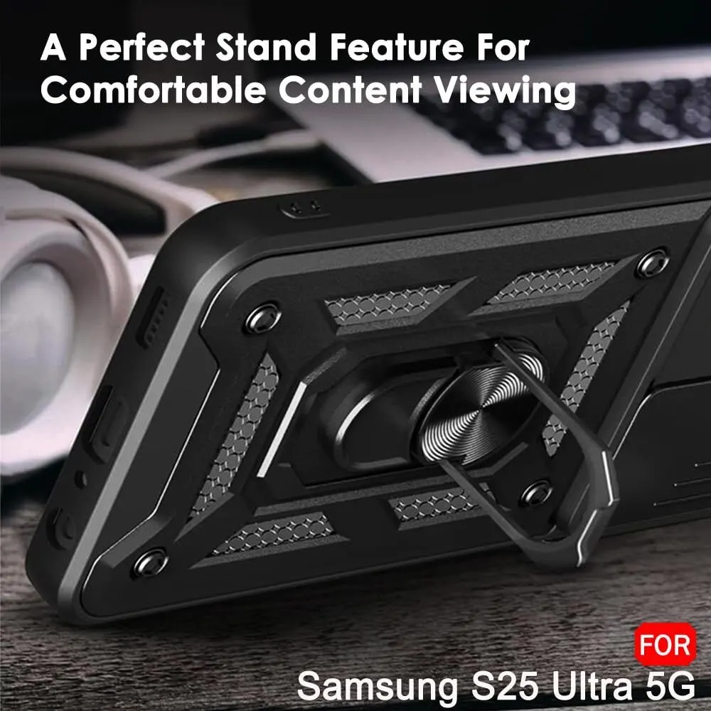 Micvir Back Cover for Samsung Galaxy S25 Ultra 5G (Black, Shock Proof, Polycarbonate, Silicon, Pack of: 1) — image 3 of 5