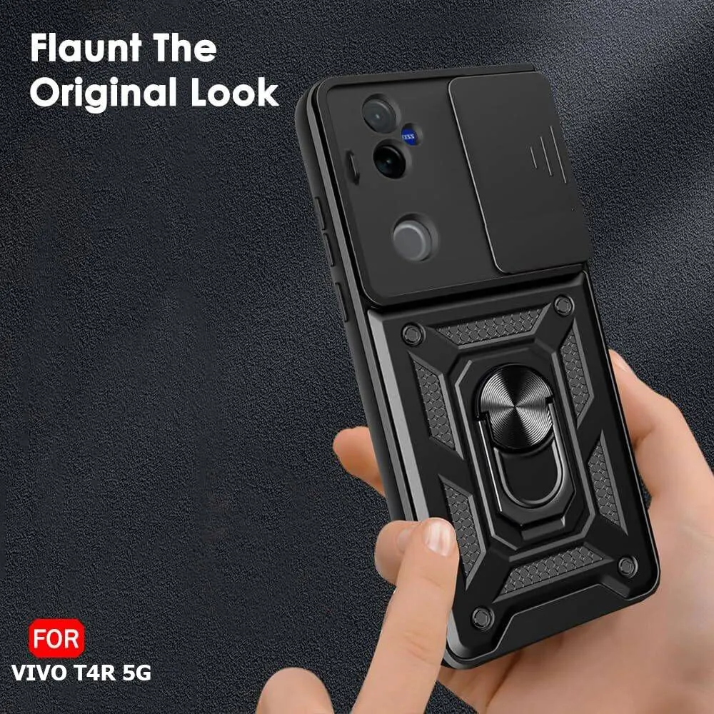 Micvir Back Cover for Vivo T4R 5G (Black, Shock Proof, Polycarbonate, Silicon, Pack of: 1) — image 3 of 5