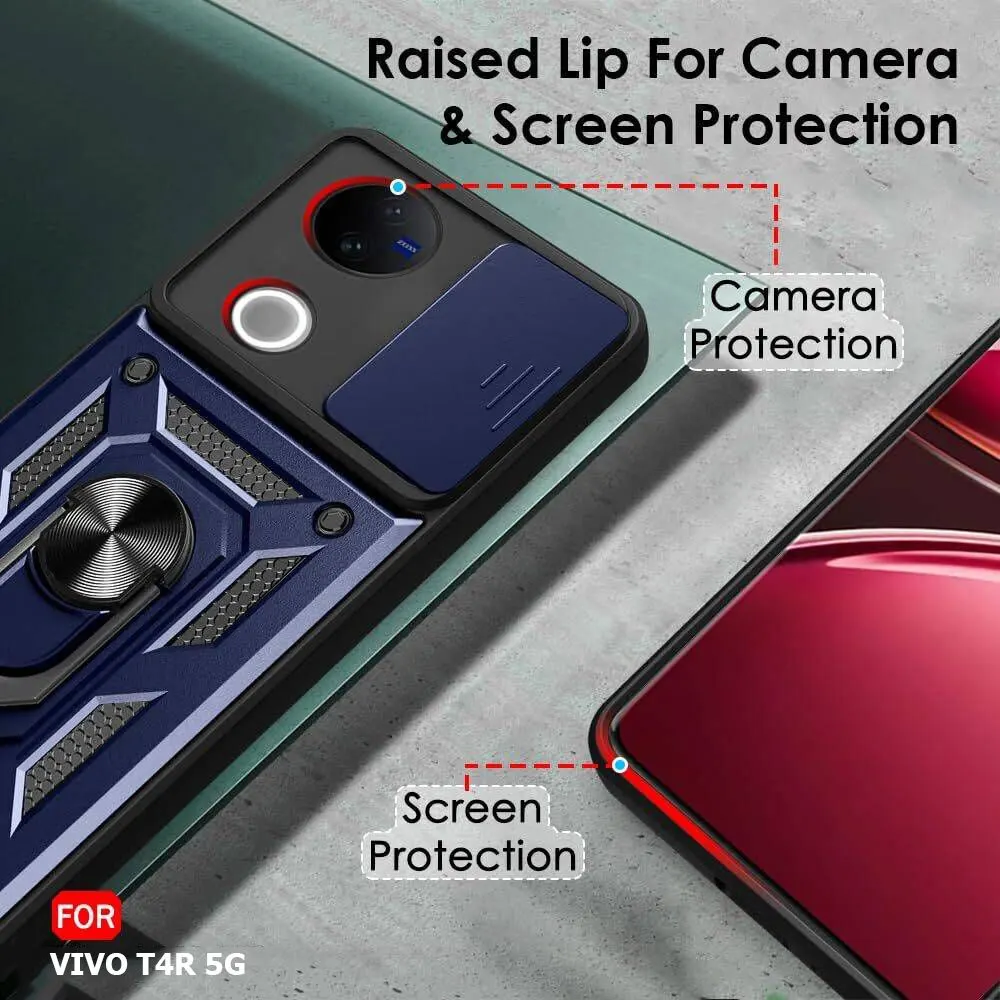 Micvir Back Cover for Vivo T4R 5G (Blue, Shock Proof, Polycarbonate, Silicon, Pack of: 1) — image 2 of 5