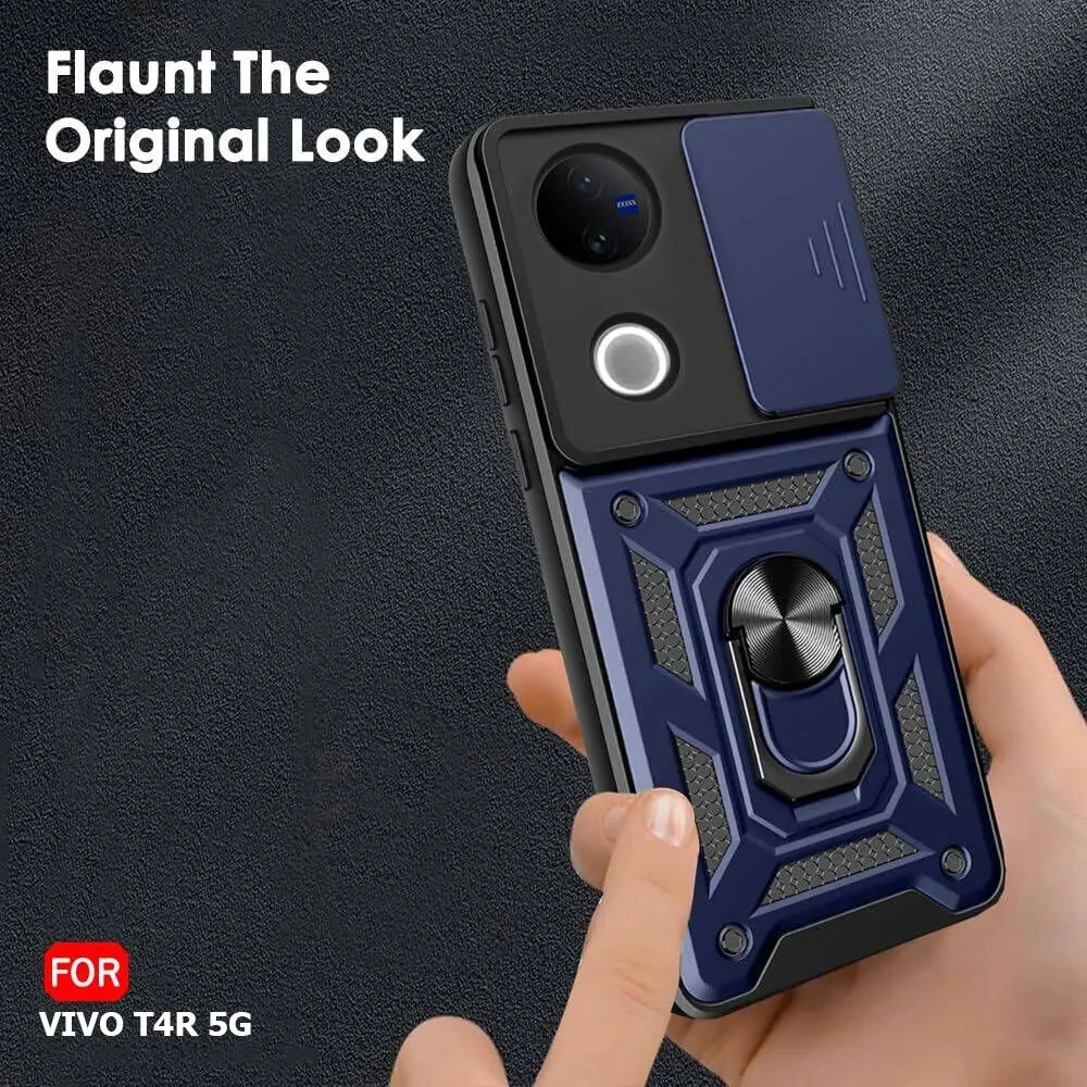 Micvir Back Cover for Vivo T4R 5G (Blue, Shock Proof, Polycarbonate, Silicon, Pack of: 1) — image 3 of 5