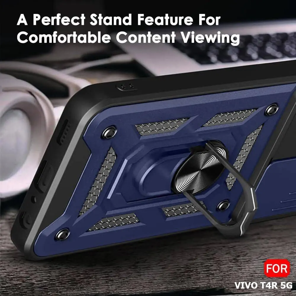Micvir Back Cover for Vivo T4R 5G (Blue, Shock Proof, Polycarbonate, Silicon, Pack of: 1) — image 5 of 5