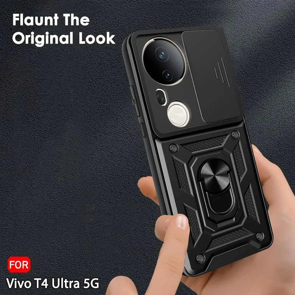 Micvir Back Cover for Vivo T4 Ultra 5G (Black, Shock Proof, Polycarbonate, Silicon, Pack of: 1) — image 4 of 5