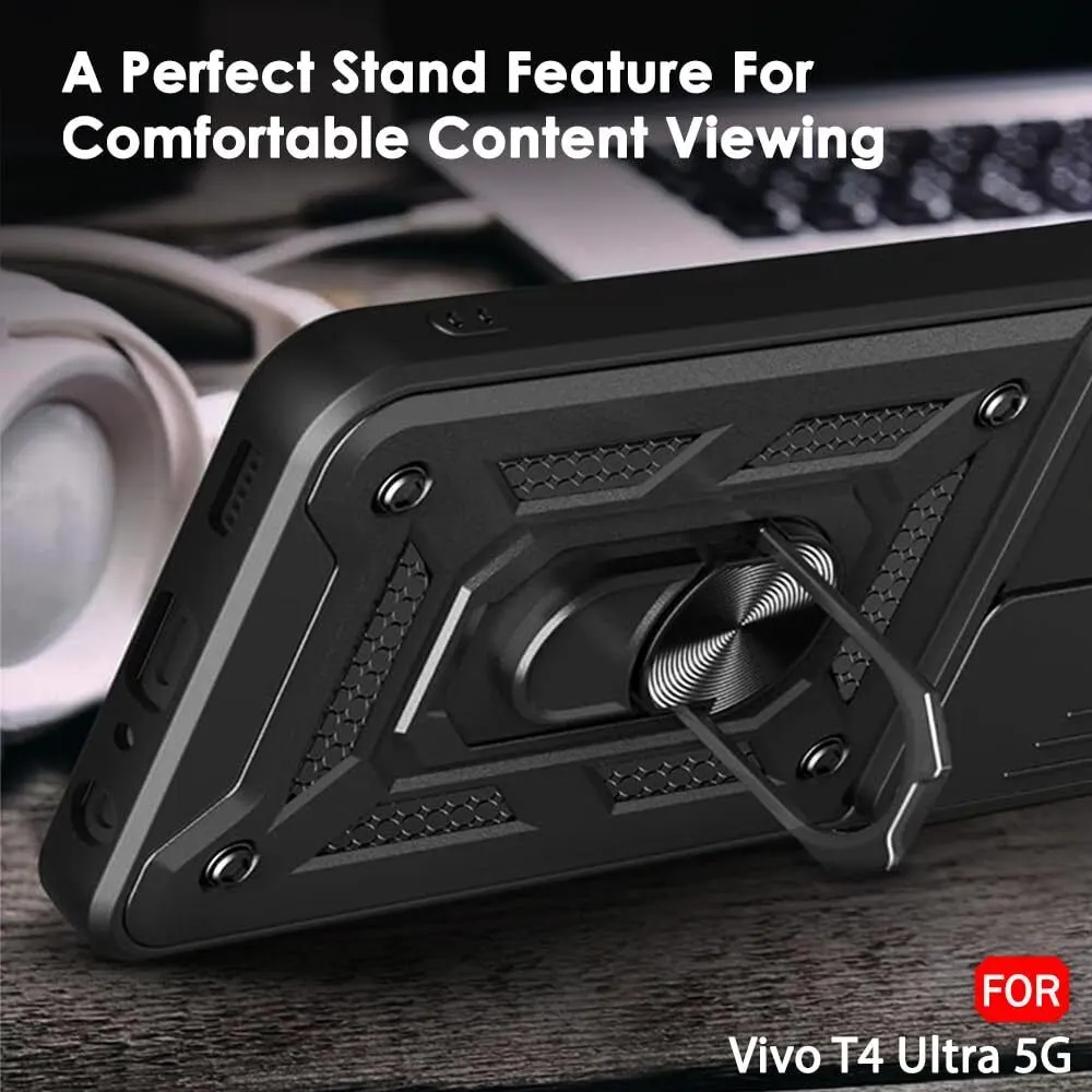 Micvir Back Cover for Vivo T4 Ultra 5G (Black, Shock Proof, Polycarbonate, Silicon, Pack of: 1) — image 5 of 5