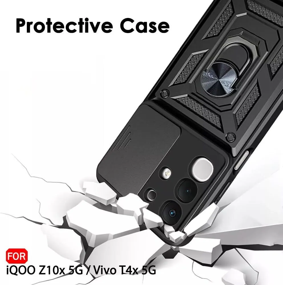 Micvir Back Cover for Vivo T4X 5G (Black, Shock Proof, Pack of: 1) — image 3 of 5