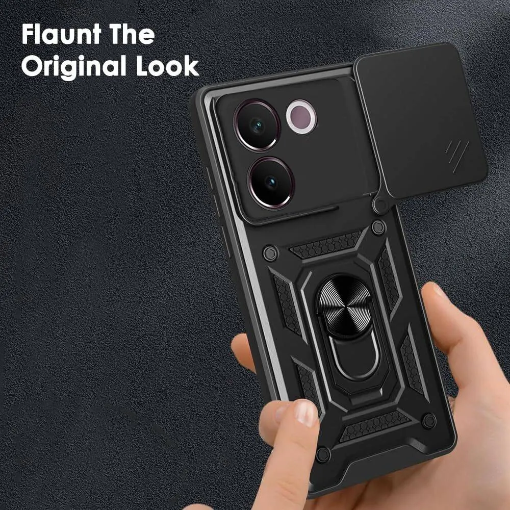 Micvir Back Cover for Vivo V30e 5G (Black, Shock Proof, Polycarbonate, Silicon, Pack of: 1) — image 3 of 5