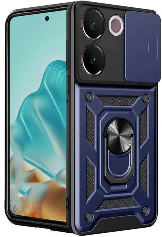 Micvir Back Cover for Vivo V30e 5G (Blue, Shock Proof, Pack of: 1)