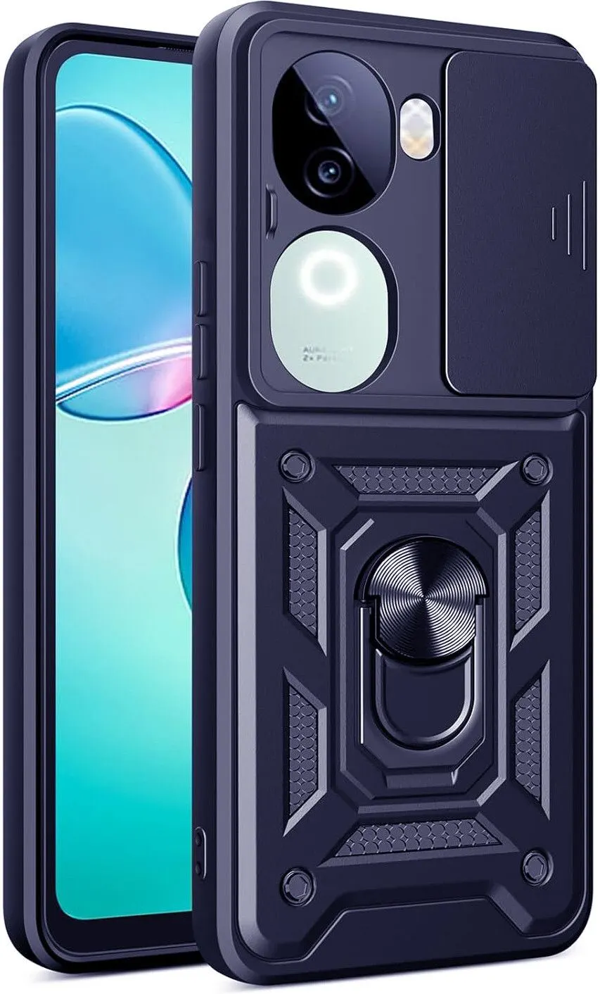 Micvir Back Cover for Vivo V40e 5G (Blue, Shock Proof, Pack of: 1)