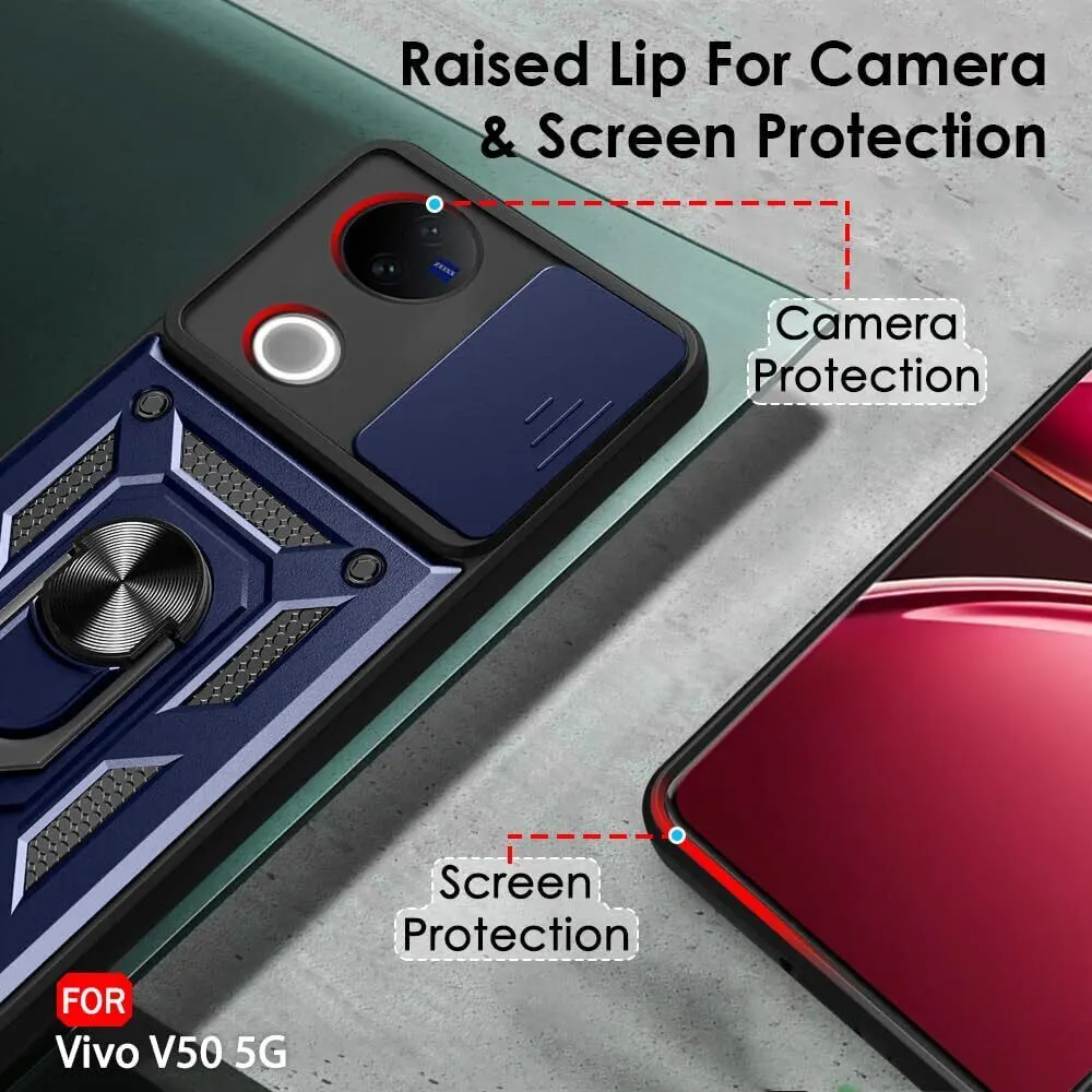 Micvir Back Cover for Vivo V50 5G, Vivo V50e 5G (Blue, Shock Proof, Pack of: 1) — image 2 of 5