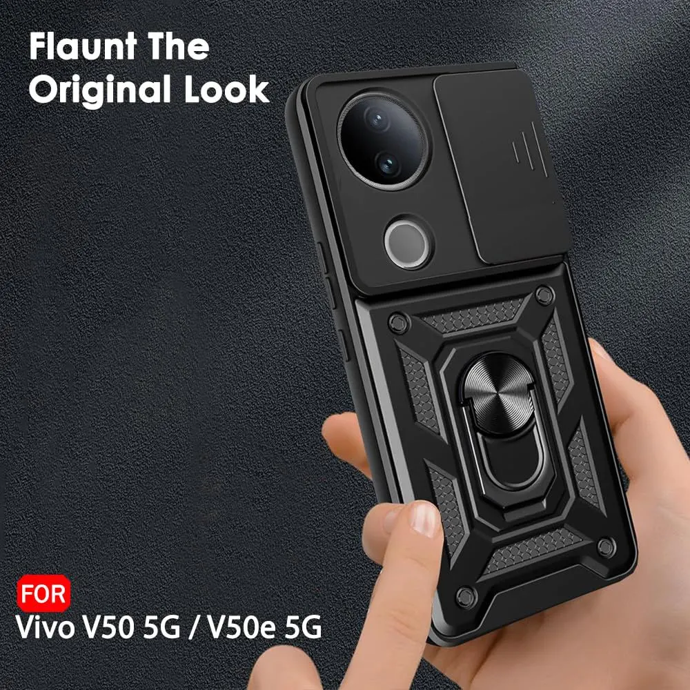 Micvir Back Cover for Vivo V50e 5G (Black, Shock Proof, Pack of: 1) — image 3 of 5