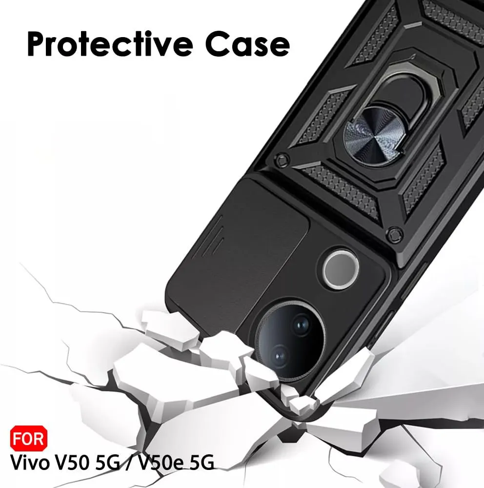 Micvir Back Cover for Vivo V50e 5G (Black, Shock Proof, Pack of: 1) — image 4 of 5