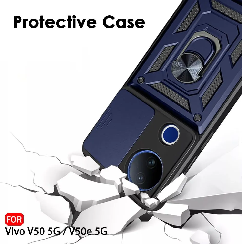 Micvir Back Cover for Vivo V50e 5G (Blue, Shock Proof, Pack of: 1) — image 4 of 5