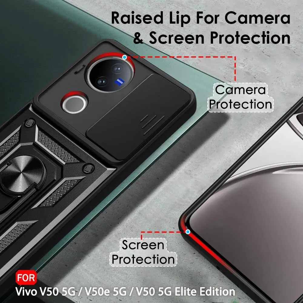 Micvir Back Cover for vivo V50 5G Elite Edition (Black, Shock Proof, Pack of: 1) — image 2 of 5