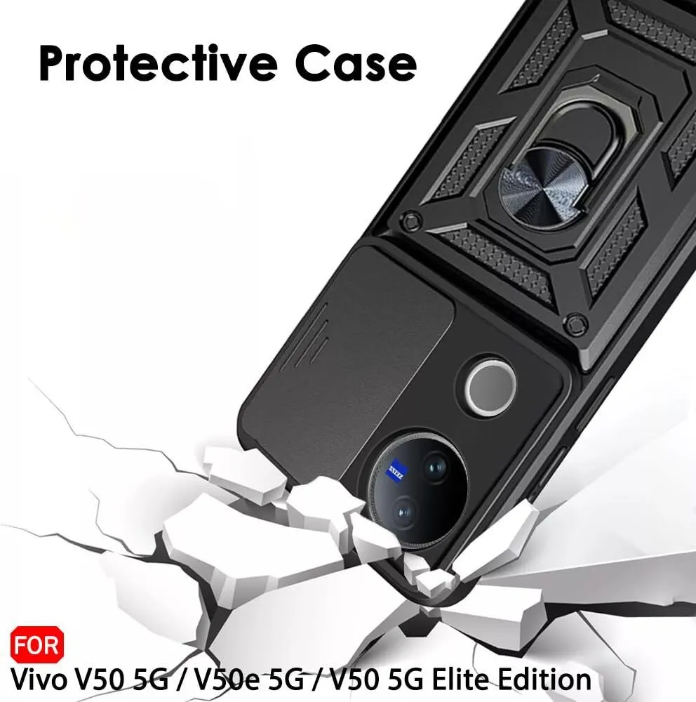 Micvir Back Cover for vivo V50 5G Elite Edition (Black, Shock Proof, Pack of: 1) — image 4 of 5