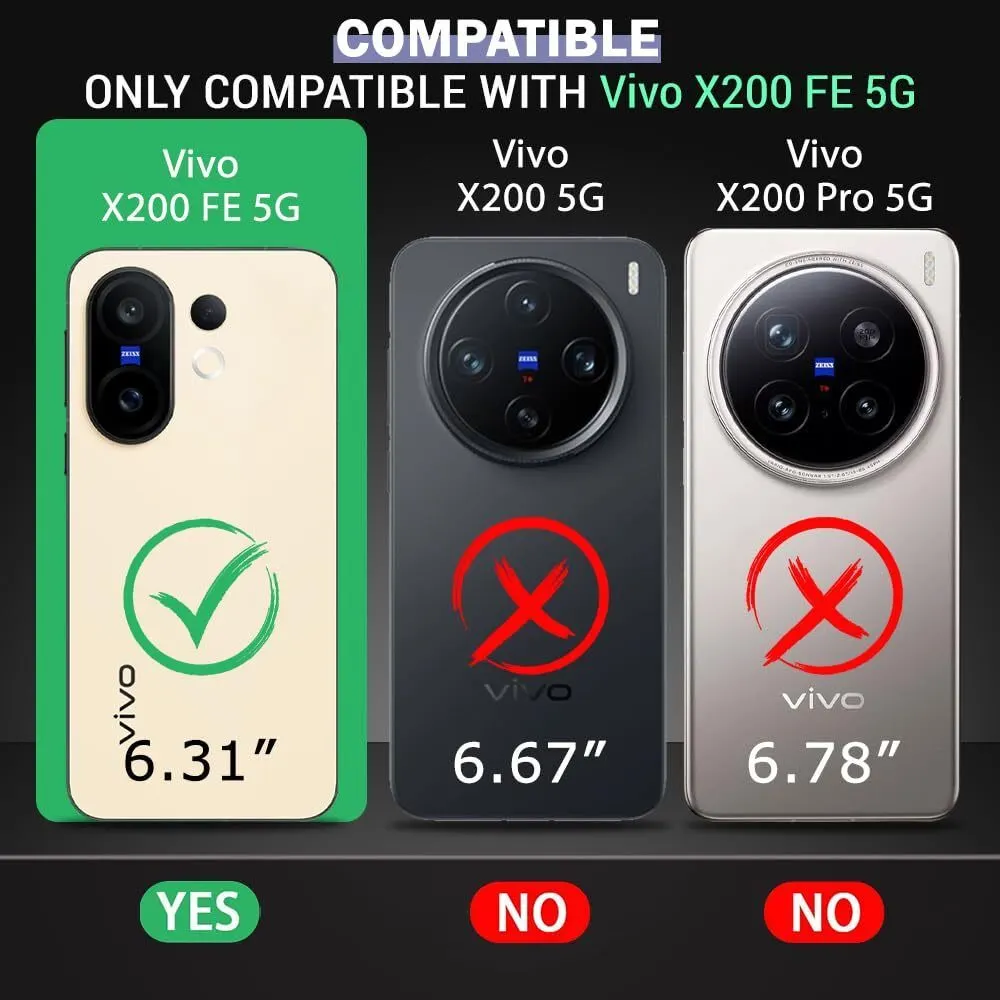Micvir Back Cover for Vivo X200 FE 5G (Black, Shock Proof, Pack of: 1) — image 2 of 5