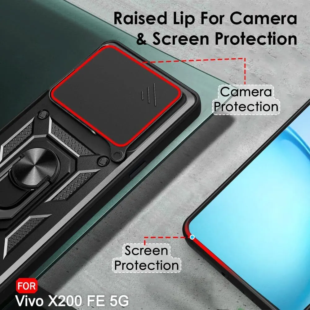Micvir Back Cover for Vivo X200 FE 5G (Black, Shock Proof, Pack of: 1) — image 4 of 5