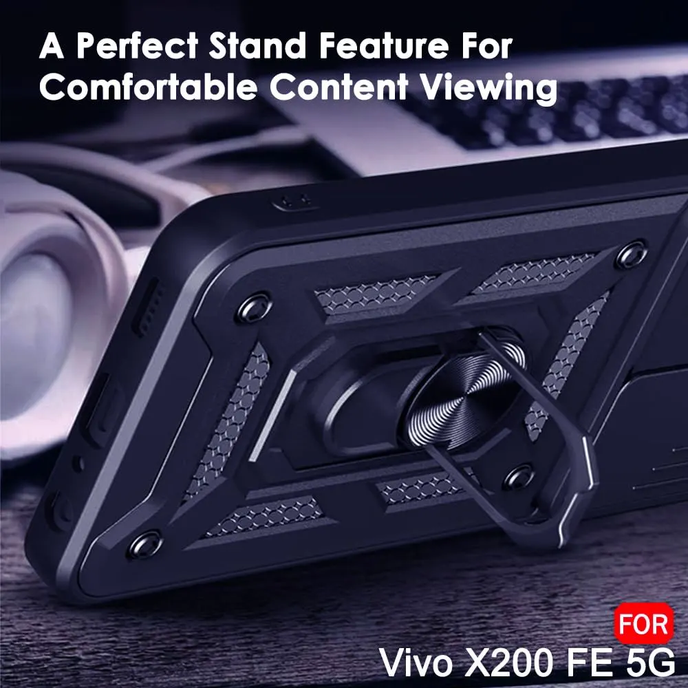 Micvir Back Cover for Vivo X200 FE 5G (Blue, Shock Proof, Polycarbonate, Silicon, Pack of: 1) — image 5 of 5