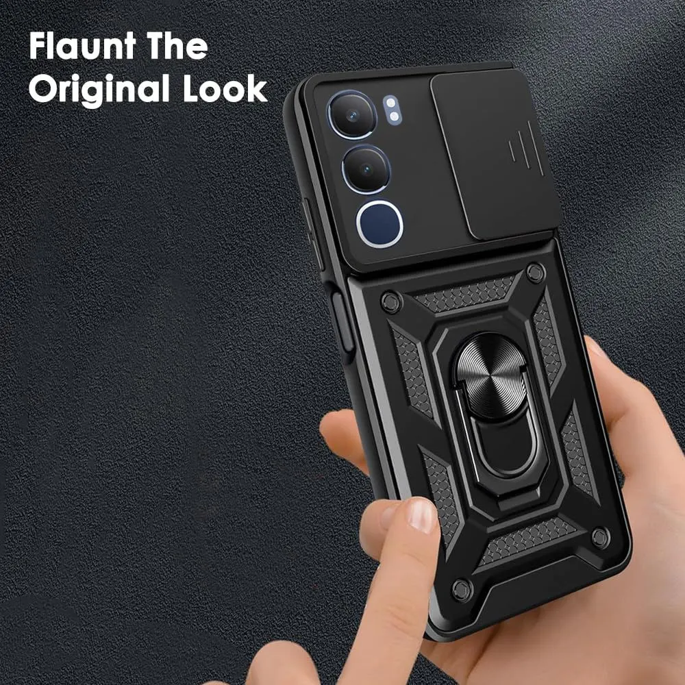 Micvir Back Cover for vivo Y29 5G (Black, Shock Proof, Polycarbonate, Silicon, Pack of: 1) — image 3 of 5
