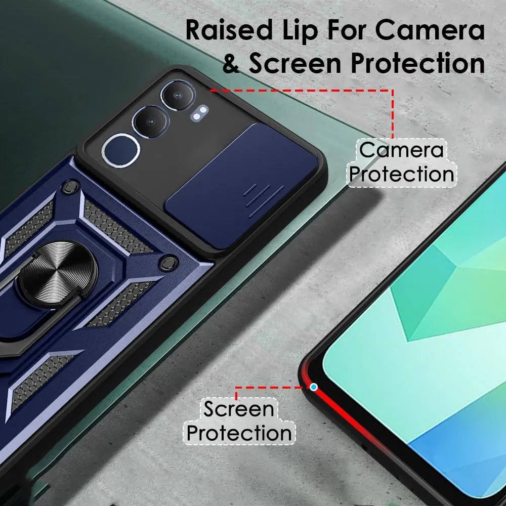 Micvir Back Cover for vivo Y29 5G (Blue, Shock Proof, Polycarbonate, Silicon, Pack of: 1) — image 2 of 5