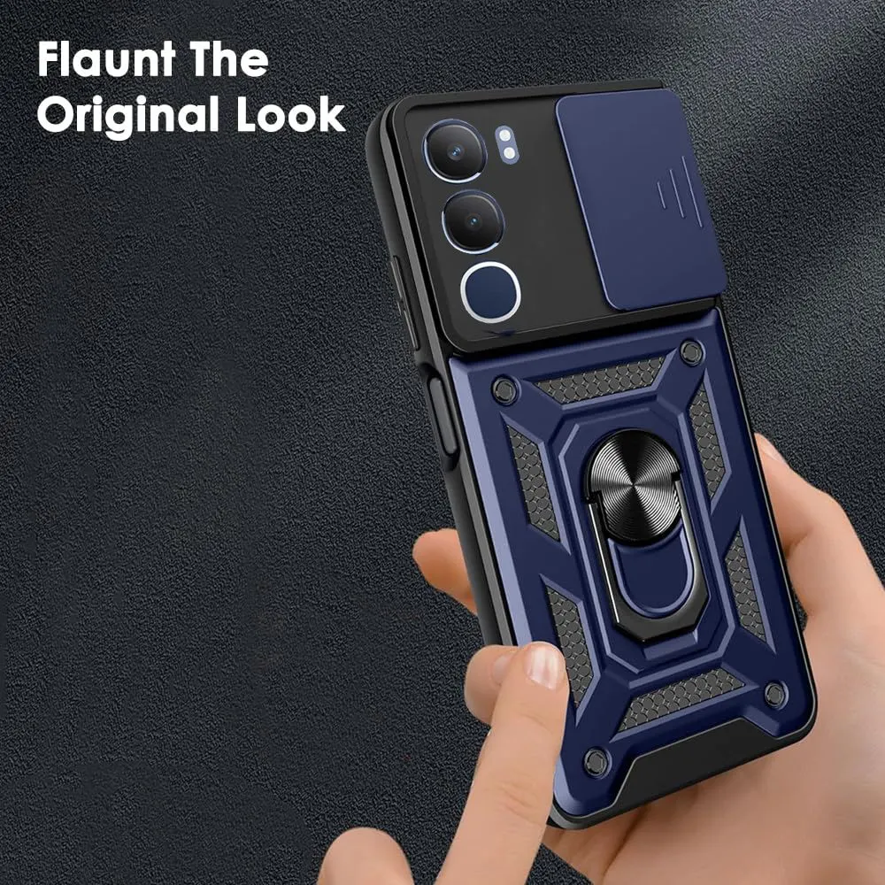 Micvir Back Cover for vivo Y29 5G (Blue, Shock Proof, Polycarbonate, Silicon, Pack of: 1) — image 3 of 5