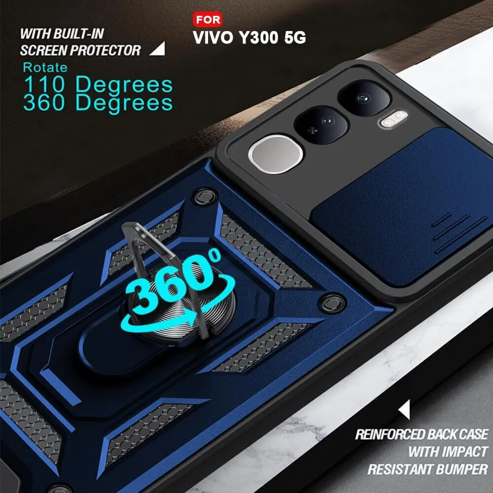 Micvir Back Cover for vivo Y300 5G (Blue, Shock Proof, Polycarbonate, Silicon, Pack of: 1) — image 4 of 5