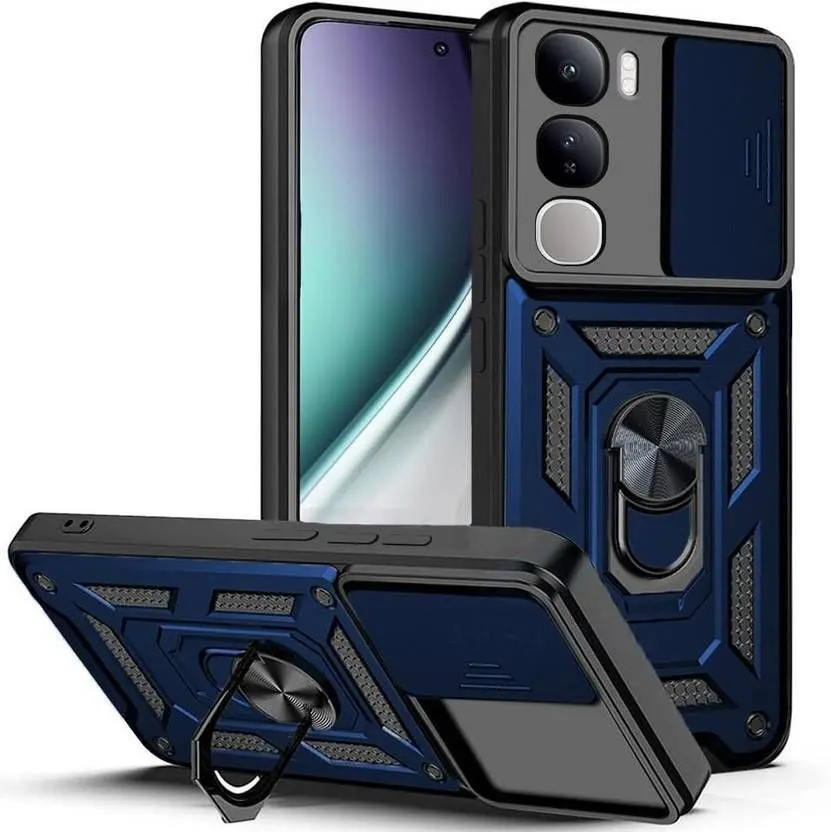 Micvir Back Cover for Vivo Y31 5G (Blue, Shock Proof, Pack of: 1)