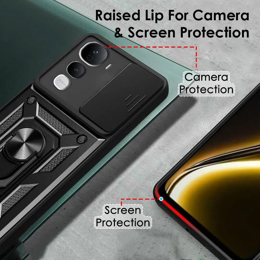Micvir Back Cover for Vivo Y400 Pro 5G (Black, Shock Proof, Pack of: 1) — image 2 of 4