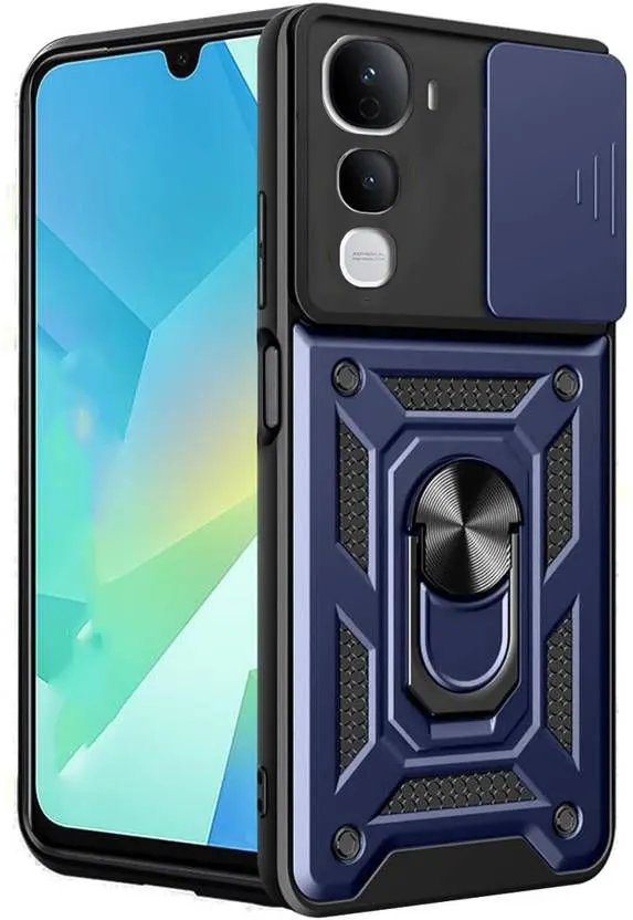 Micvir Back Cover for Vivo Y400 Pro 5G (Blue, Shock Proof, Pack of: 1)