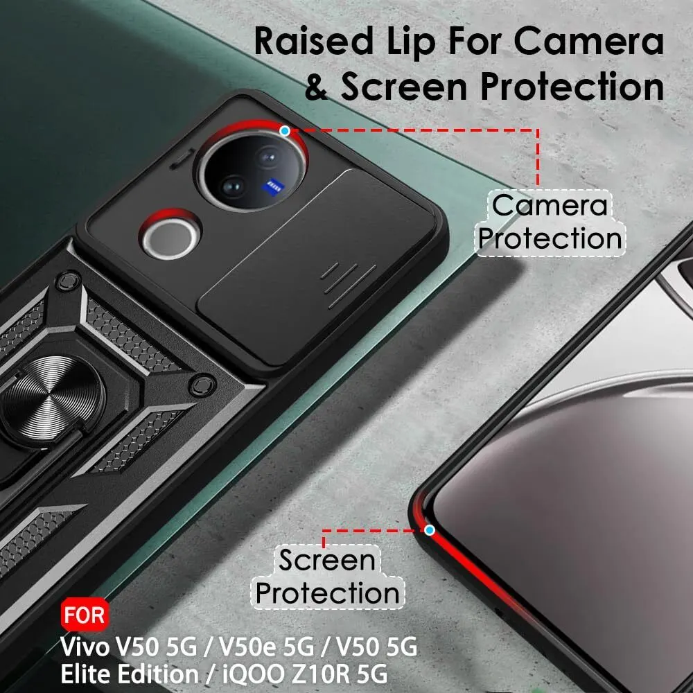 Micvir Back Cover for iQOO Z10R 5G (Black, Shock Proof, Polycarbonate, Silicon, Pack of: 1) — image 3 of 5