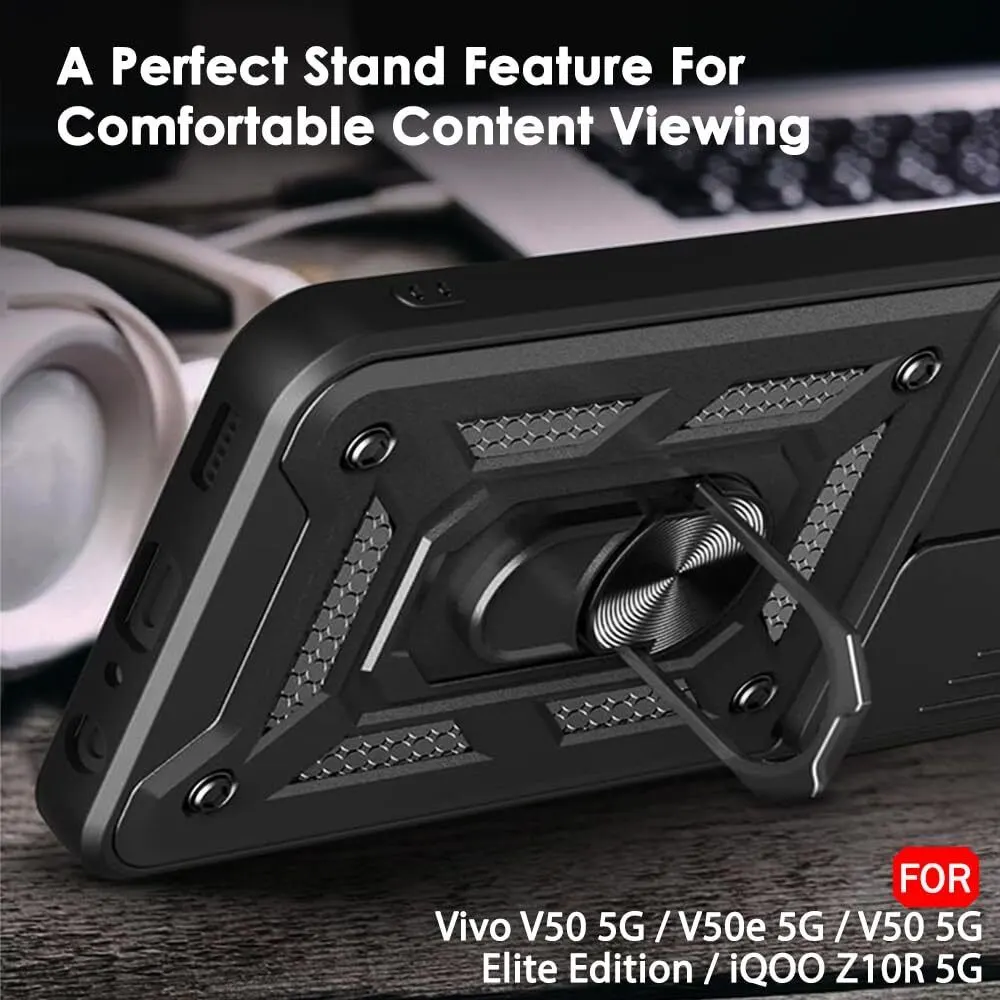 Micvir Back Cover for iQOO Z10R 5G (Black, Shock Proof, Polycarbonate, Silicon, Pack of: 1) — image 5 of 5