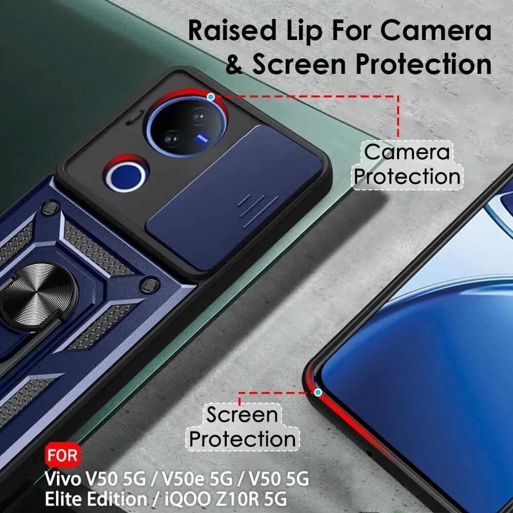 Micvir Back Cover for iQOO Z10R 5G (Blue, Shock Proof, Polycarbonate, Silicon, Pack of: 1) — image 3 of 5