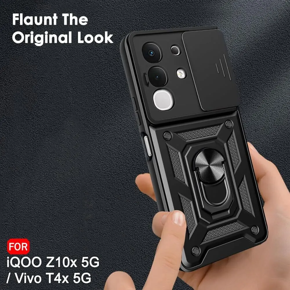 Micvir Back Cover for iQOO Z10x 5G (Black, Shock Proof, Polycarbonate, Silicon, Pack of: 1) — image 4 of 5