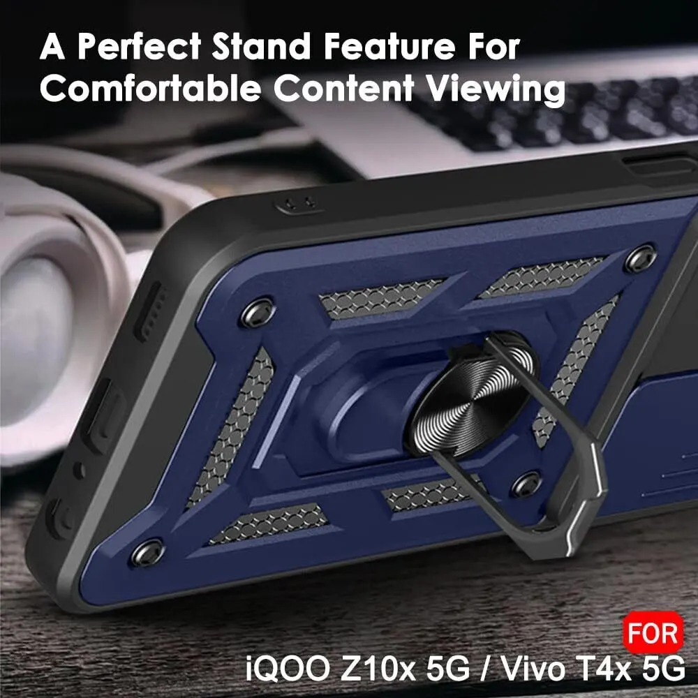 Micvir Back Cover for iQOO Z10x 5G (Blue, Shock Proof, Polycarbonate, Silicon, Pack of: 1) — image 5 of 5