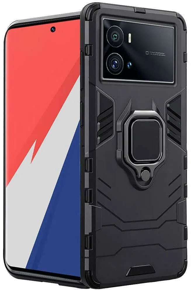 Micvir Back Cover for iQOO 9 Pro 5G (Black, Shock Proof, Pack of: 1)