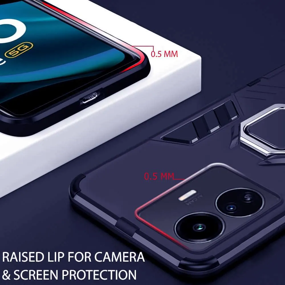 Micvir Back Cover for IQOO Z6 Lite 5G (Transparent, Blue, Shock Proof, Plastic, Silicon, Pack of: 1) — image 3 of 5
