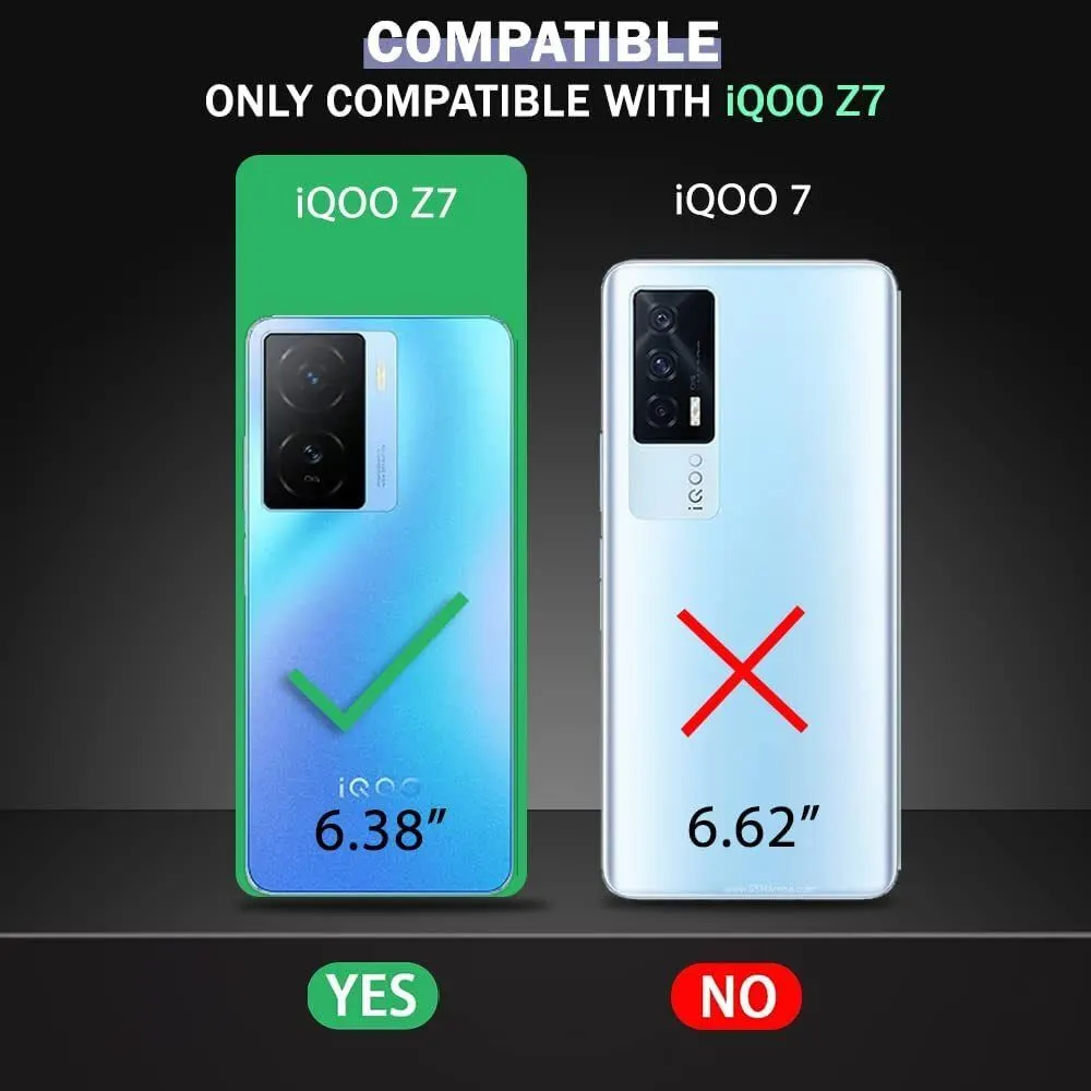 Micvir Back Cover for iQOO Z7 5G (Transparent, Black, Shock Proof, Plastic, Silicon, Pack of: 1) — image 2 of 5