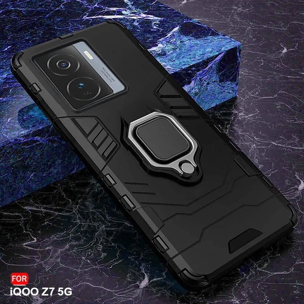 Micvir Back Cover for iQOO Z7 5G (Transparent, Black, Shock Proof, Plastic, Silicon, Pack of: 1) — image 3 of 5
