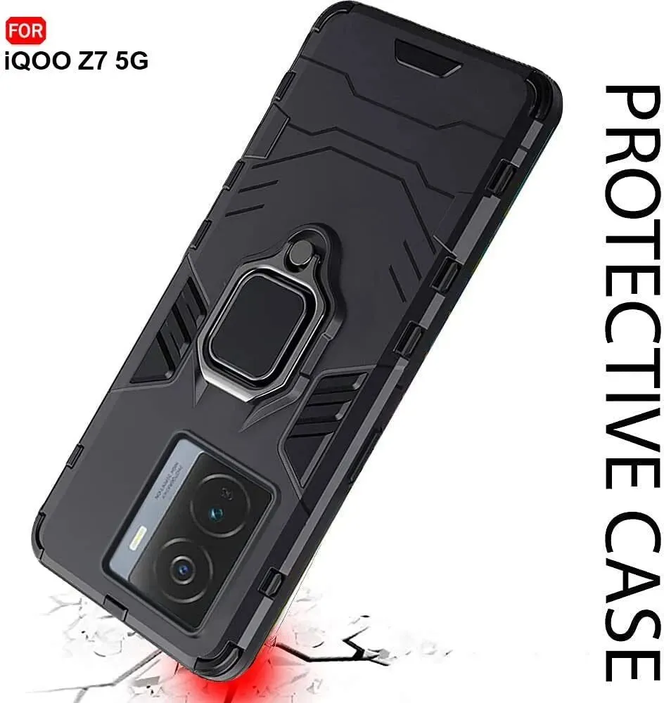 Micvir Back Cover for iQOO Z7 5G (Transparent, Black, Shock Proof, Plastic, Silicon, Pack of: 1) — image 4 of 5