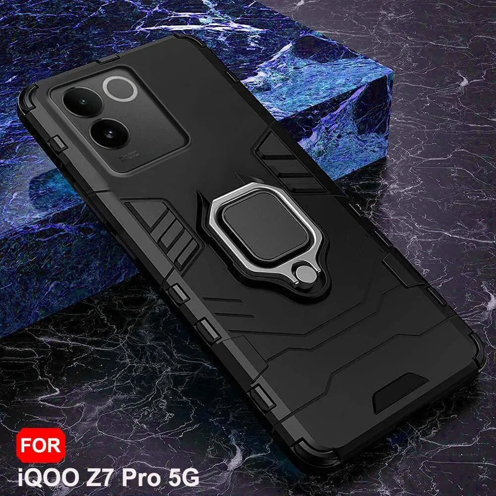Micvir Back Cover for iQOO Z7 Pro 5G (Transparent, Black, Shock Proof, Plastic, Silicon, Pack of: 1) — image 3 of 5