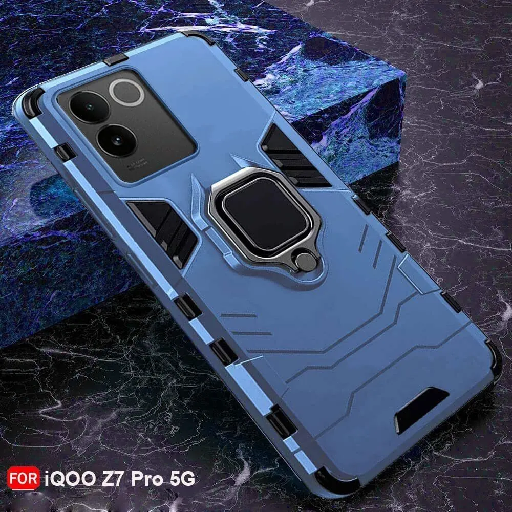 Micvir Back Cover for iQOO Z7 Pro 5G (Transparent, Blue, Shock Proof, Plastic, Silicon, Pack of: 1) — image 3 of 5